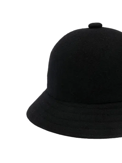 Kangol Logo-embroidered Bucket Hat In Black