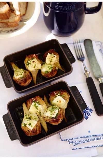 Staub Cast Iron 5.75x4.5in Mini Rectangular Baker In Black