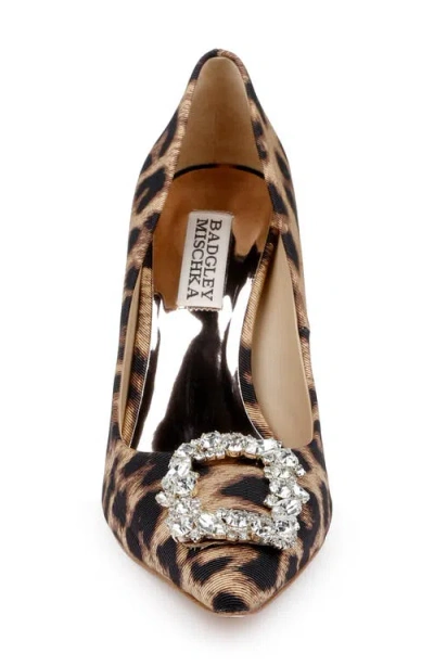 Badgley Mischka Collection Cher Crystal Embellished Pump In Animal Print