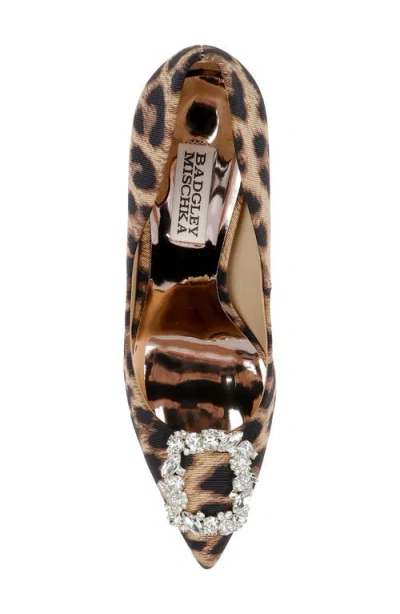 Badgley Mischka Collection Cher Crystal Embellished Pump In Animal Print