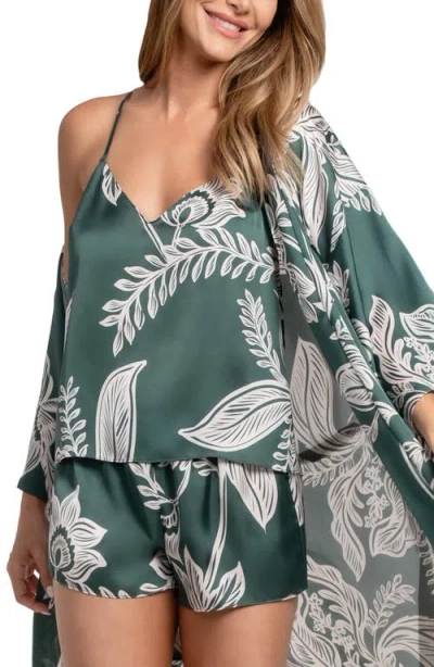 Midnight Bakery Elowyn Women's Printed Cami Tap Set In Green