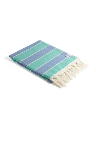Infusezen Multi Stripe Terry Cloth Lined Turkish Towel