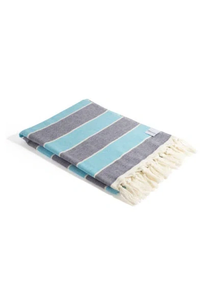 Infusezen Multi Stripe Terry Cloth Lined Turkish Towel
