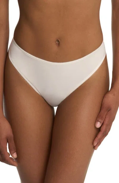 Natori Persuasion Stretch Lace Minimal Rear Coverage Thong In White