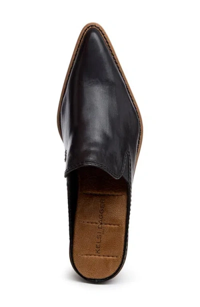 Kelsi Dagger Brooklyn Mason Pointed Toe Loafer Mule In Black