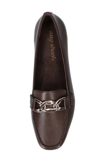 Easy Street Women's Femi Square-toe Slip-on Flats In Brown