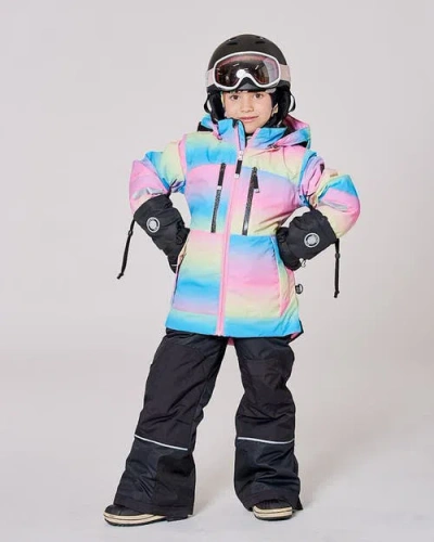 Deux Par Deux Girl Two-piece Teknik Snowsuit In Multi