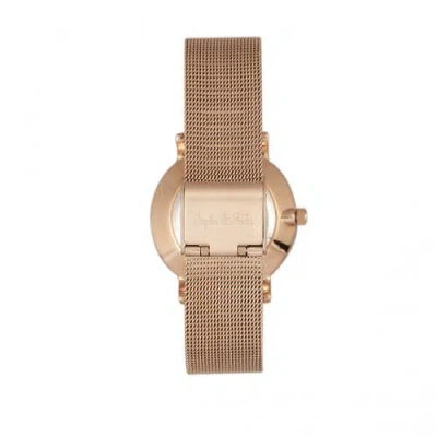 Sophie And Freda Savannah Mesh Bracelet Watch With Swarovski Crystals In Brown