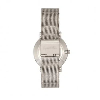 Sophie And Freda Savannah Mesh Bracelet Watch With Swarovski Crystals In Silver