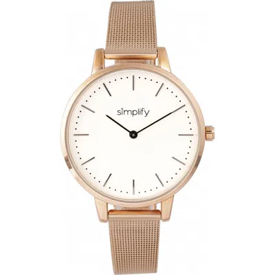 Simplify The 5800 Mesh Bracelet Watch In Gold