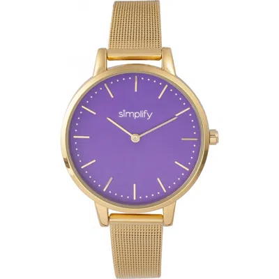 Simplify The 5800 Mesh Bracelet Watch In Gold