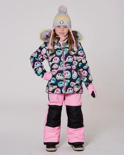 Deux Par Deux Girl Two-piece Play Snowsuit With Jacket In Multi