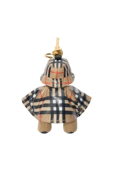 Burberry Thomas Bear Check-pattern Keyring In Brown