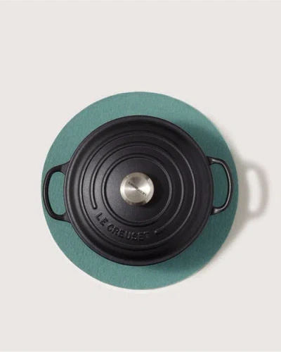 Graf & Lantz Graf Lantz Merino Wool 12" Round Trivet In Green
