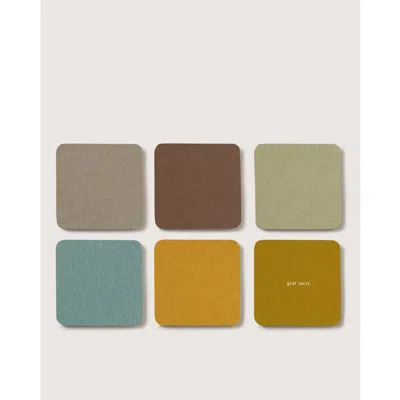 Graf & Lantz Graf Lantz Bierfilzl Merino Wool Square Coaster Multi 6 Pack In Multi