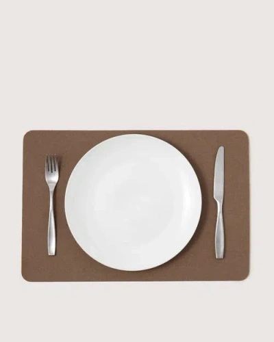 Graf & Lantz Graf Lantz Merino Wool Rectangle Placemat In Brown
