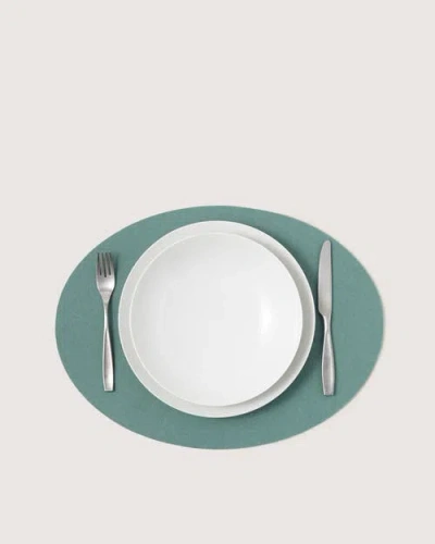 Graf & Lantz Graf Lantz Merino Wool Oval Placemat In Green