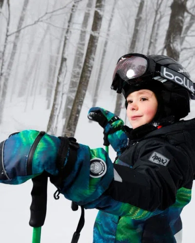 Deux Par Deux Boy Winter Mittens Teknik In Multi