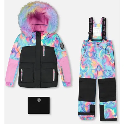 Deux Par Deux Two-piece Play Snowsuit In Multi