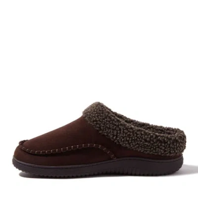 Dearfoams Marshall Microsuede Moccasin Toe Clog Slipper In Brown