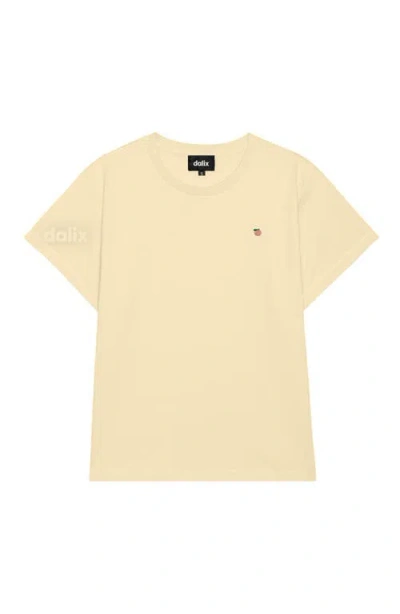 Dalix Womens Lil Peach Lightweight High Waisted Tee In Yellow
