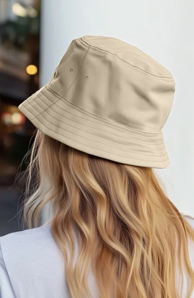 Dalix Bow Bucket Hat In Brown