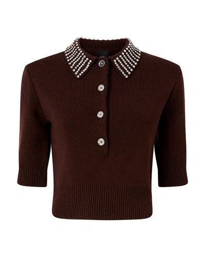 Pinko Pull Polo In Brown