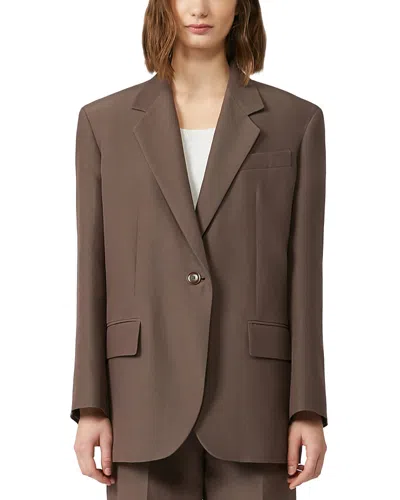 Weekend Max Mara Single-button Dropped-shoulder Blazer In Brown