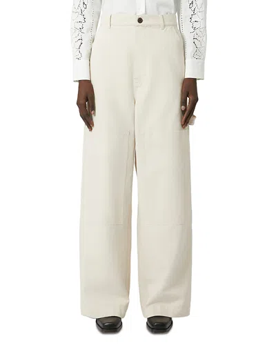 Weekend Max Mara Max Mara Weekend Workwear Trousers In Cotton Drill In Neutral