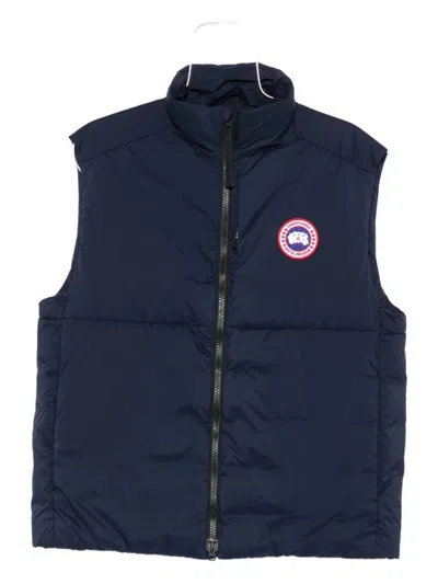Canada Goose Mens Atlantic Navy Freestyle Sleeveless Shell-down Gilet In Blue