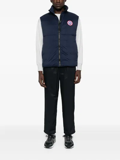 Canada Goose Mens Atlantic Navy Freestyle Sleeveless Shell-down Gilet In Blue