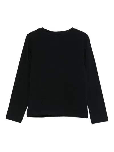 Moschino Black T-shirt For Girl With Teddy Bear In Black