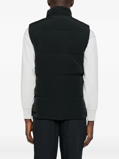 Canada Goose Charcoal Polyester Blend Freestyle Sleeveless Down Jacket In Black