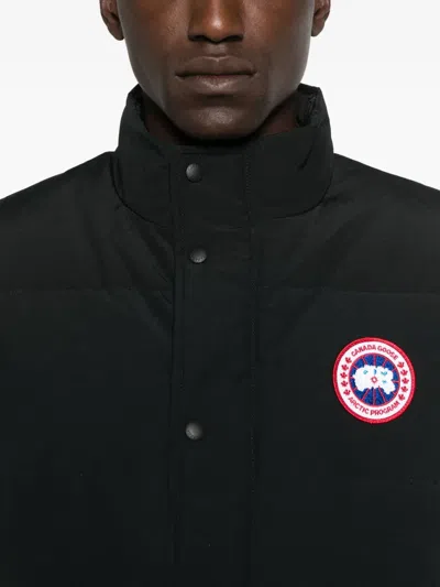 Canada Goose Charcoal Polyester Blend Freestyle Sleeveless Down Jacket In Black