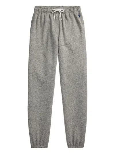 Polo Ralph Lauren Logo-embroidered Cotton-blend Sweatpants In Gray