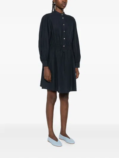 Marc O'polo Button-front Midi Dress In Blue