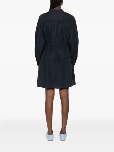 Marc O'polo Button-front Midi Dress In Blue