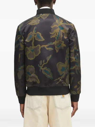 Paul Smith Bohemia Patterned Bomber Jacket In Black