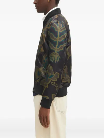 Paul Smith Bohemia Patterned Bomber Jacket In Black