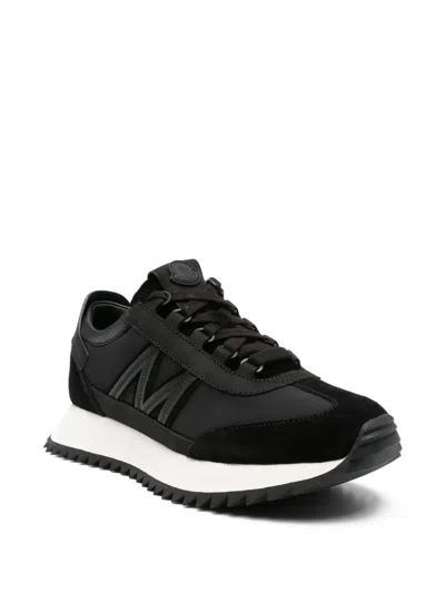 Moncler Pacey2 Suede And Nubuck Low-top Sneakers In Black