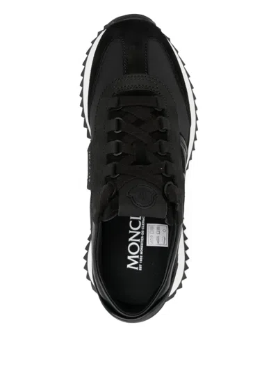 Moncler Pacey2 Suede And Nubuck Low-top Sneakers In Black