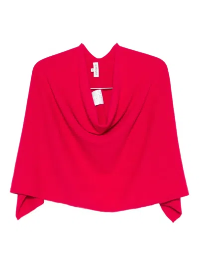 Eric Bompard Cowl-neck Cashmere Poncho In Pink