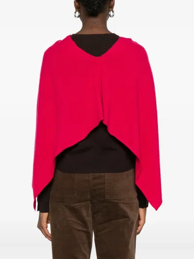 Eric Bompard Cowl-neck Cashmere Poncho In Pink