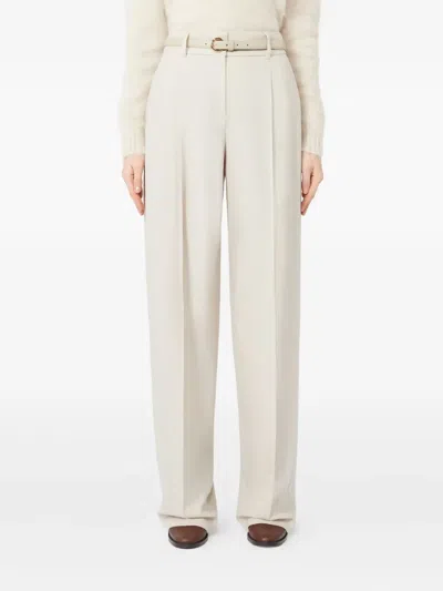Max Mara Studio Entrata Trouser Beige In Multi