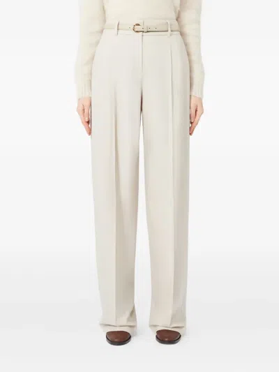 Max Mara Studio Entrata Trouser Beige In Multi
