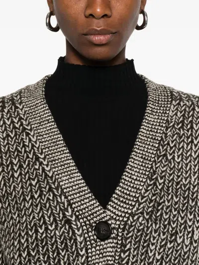 Marc O'polo Buttonned Knit Cardigan In Multi