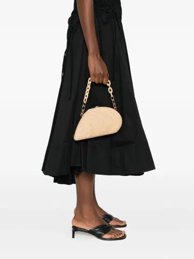 Simkhai Raffia Bridget Oyster Shell Clutch Bag In Neutral