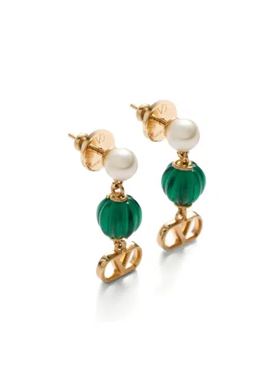 Valentino Vlogo Signature Jewelry Green In Gold