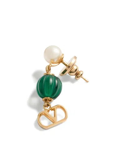 Valentino Vlogo Signature Jewelry Green In Gold