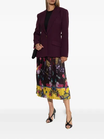 Versace Jeans Couture Button Blazer In Brown